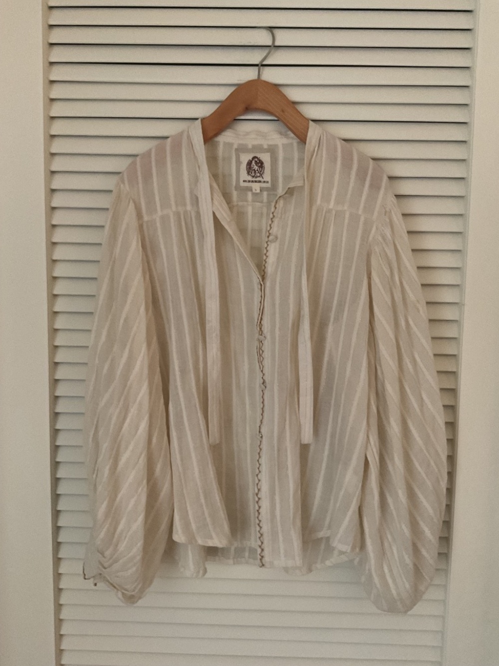 Chasing Unicorns Til Morning Comes Blouse Cream/Gold S - Picture 3 of 5